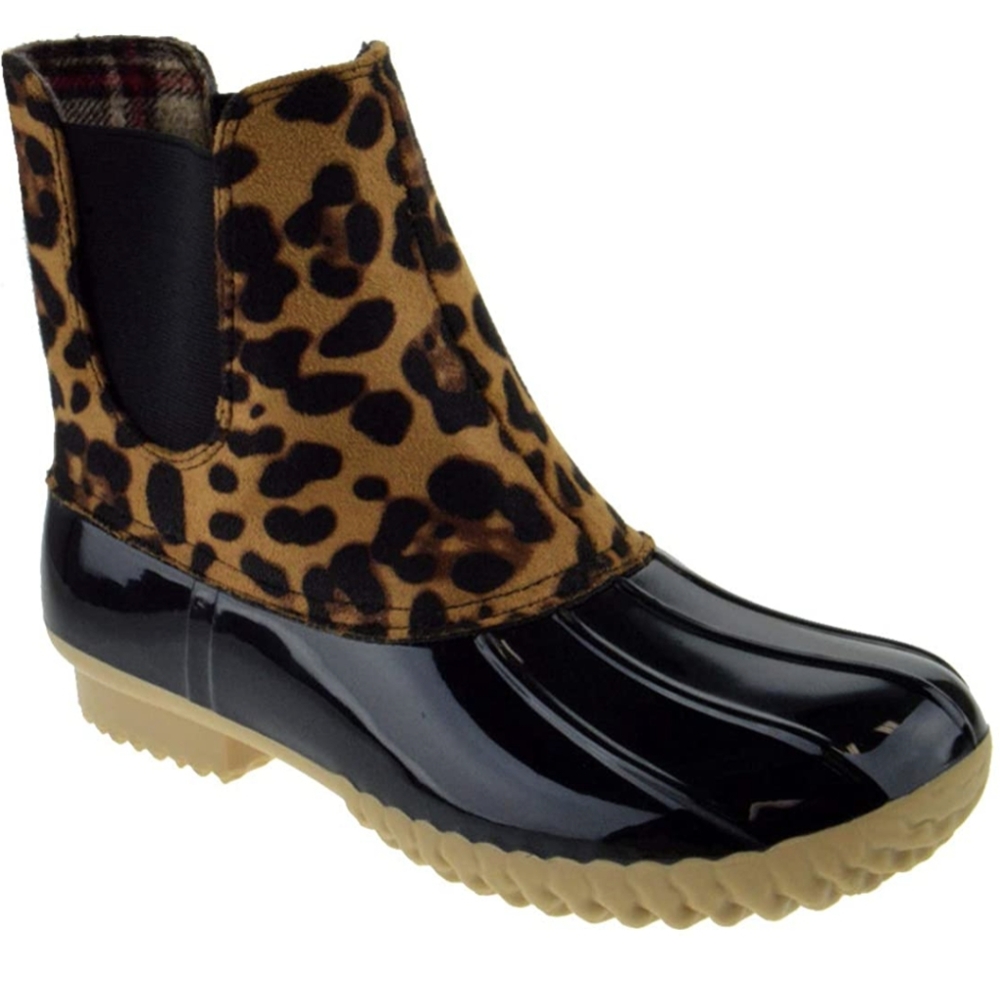 Nature Breeze Leopard Pull on Duck Boots